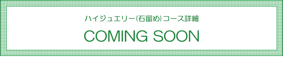 ハイジュエリー(石留め)コース COMING SOON