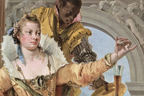 ティエポロ「クレオパトラの晩餐会」の絵画