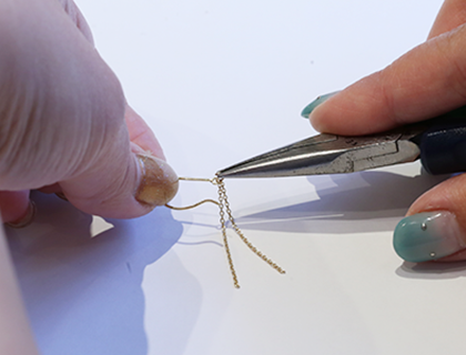 パーツ組ピアスの作り方解説　