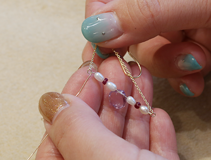 パーツ組ピアスの作り方解説