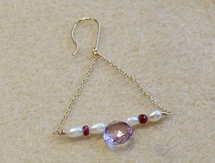 パーツ組ピアスの作り方解説　完成