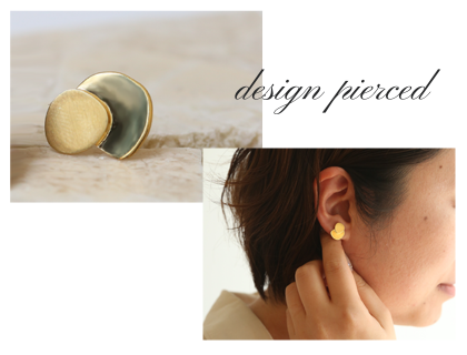 彫金ピアスの作り方解説　完成