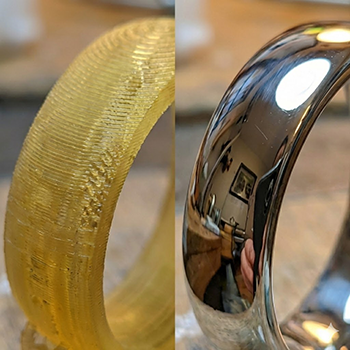 積層と鏡面の比較