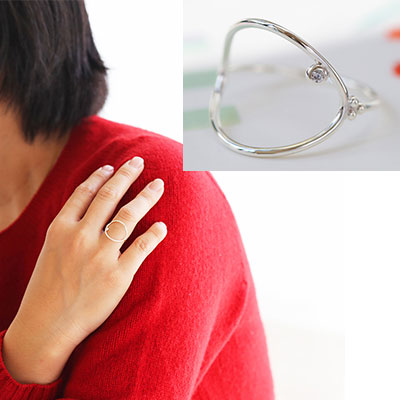 細身リングのCADデザイン例