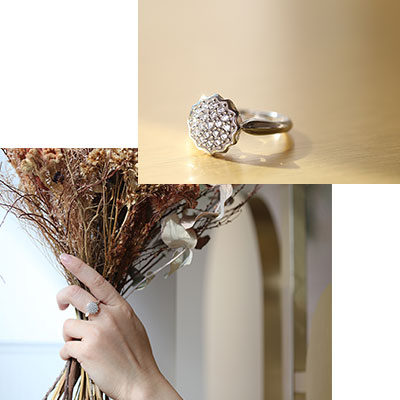 ダイヤモンドパヴェリング作品例