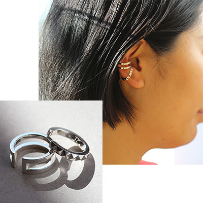 組み合わせて楽しむイヤーカフ作品例