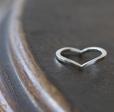 ハート型リングの作品例