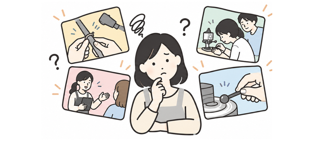 体験・見学の選び方のイラスト