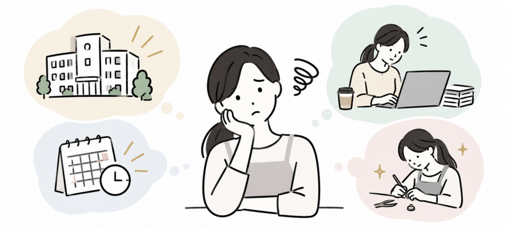 通い続けられるかのイラスト