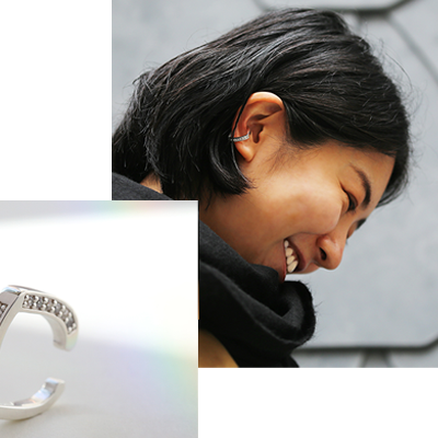 エタニティデザインのイヤーカフ作品例