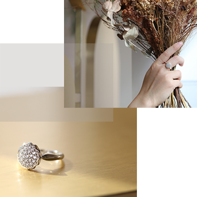 ダイヤモンドパヴェリング作品例