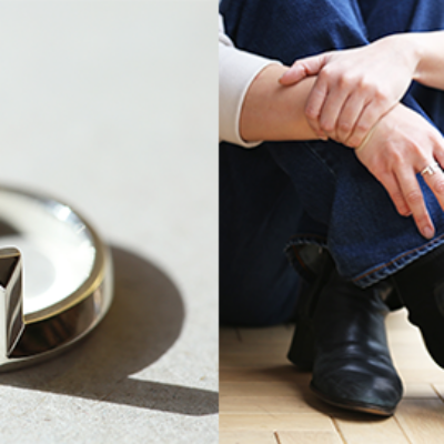 規則的に並んだダイヤモンドパヴェリング作品例